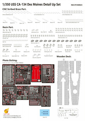 Very Fire VF350023 USS Des Moines CA-134 Super Detail Set 1/350 – imagen 2
