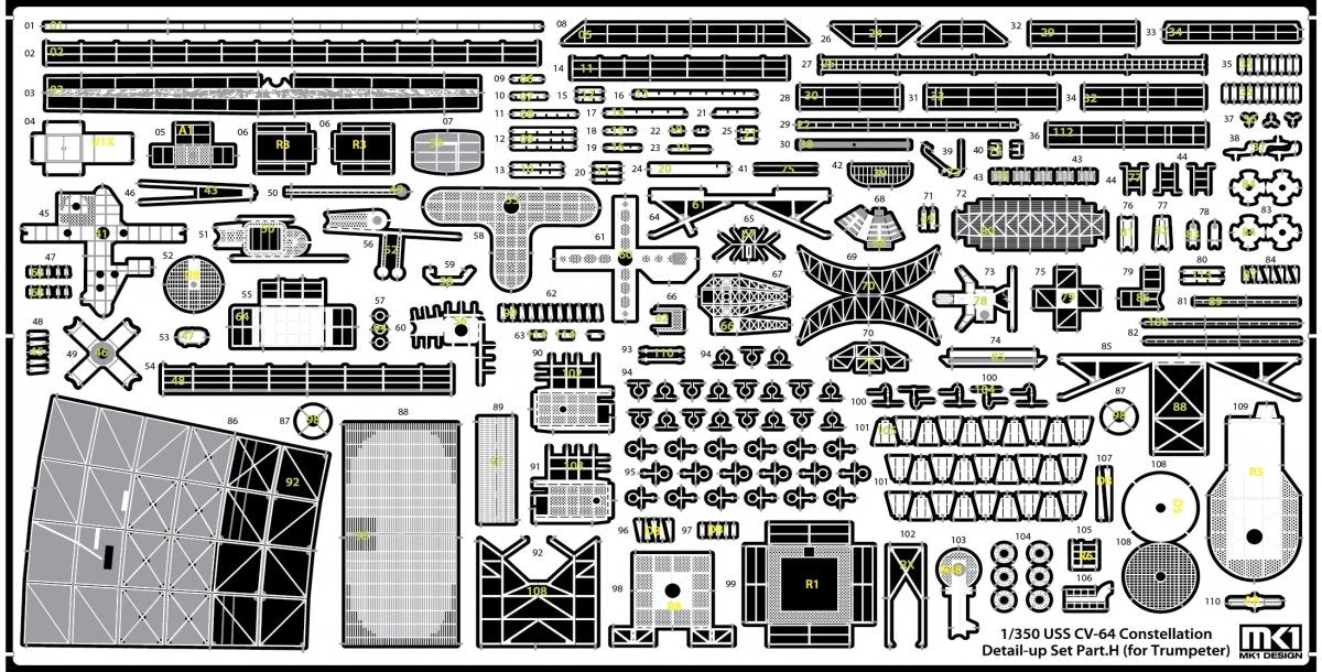 MK1 Design MS-35048 CV-64 Constellation Detail-up Part DX for Trumpeter 1/350 – Bild 23