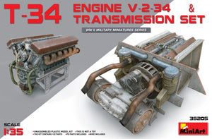 Miniart 35205 T-34 Engine V-2-34 &amp;amp; TRANSMISSION SET 1/35