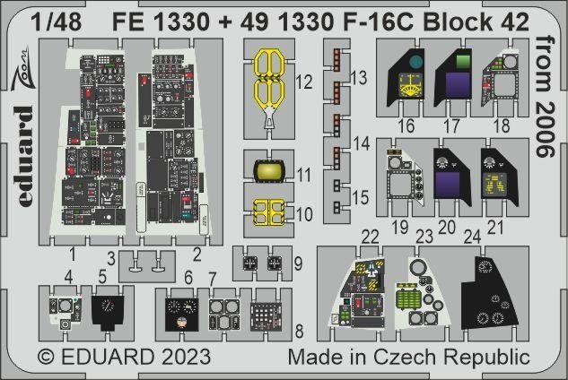 Eduard 491330 F-16C Block 42 de 2006 KINETIC MODEL 1/48