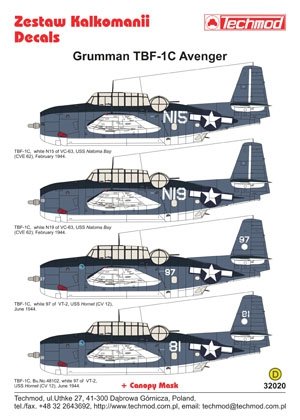 Techmod 32020 - Grumman TBF-1C Avenger 1/32 – Bild 2