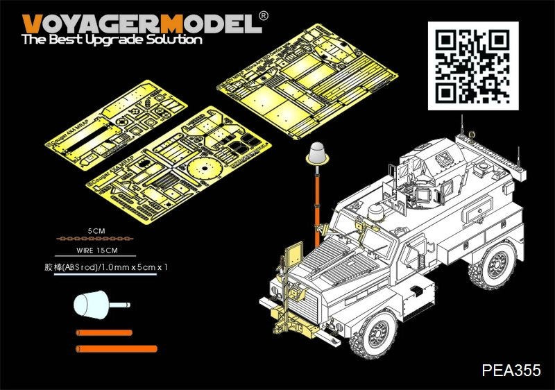 Pièces supplémentaires pour le modèle Voyager PEA355 Modern US COUGAR 4X4 MRAP (pour PANDA HOBBY PH35003) 1/35