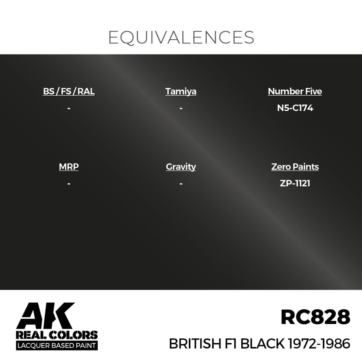 AK Interactive RC828 British F1 Black 1972-1986 17 ml – imagen 3