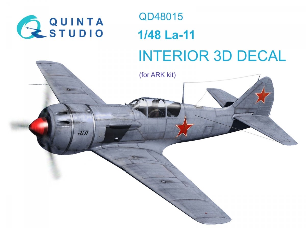 Quinta Studio QD48015 La-11 3D-Printed &amp;amp; coloured Interior on decal paper (ARK) 1/48