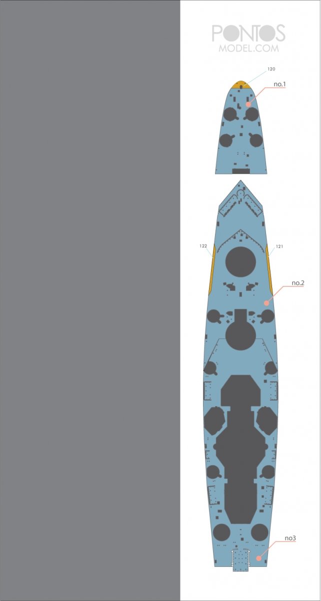 Pontos 35022WD1 French Navy Richelieu Wooden Deck set 1/350 – imagen 3