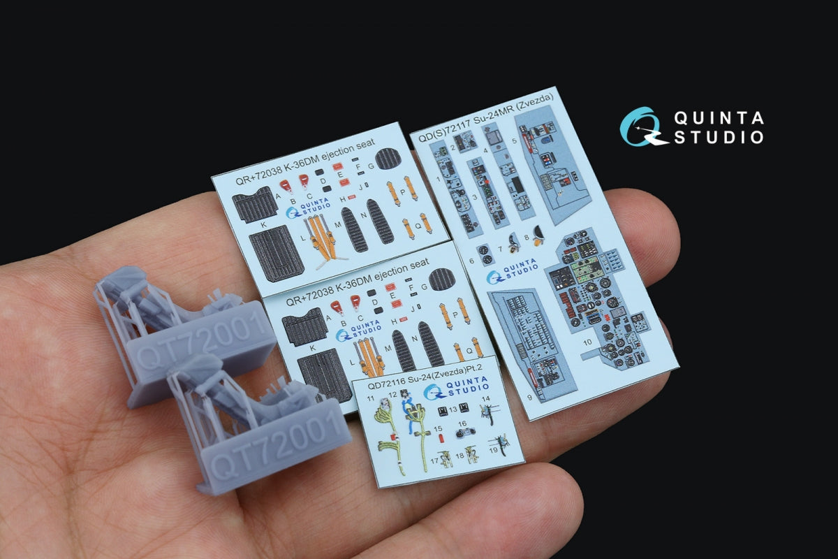 Quinta Studio QD+72117 Su-24MR 3D-Printed coloured Interior on decal paper (Zvezda) (with 3D-printed resin part) 1/72 – imagen 3