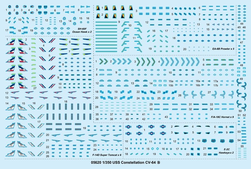 Trumpeter 05620 USS Constellation CV-64 1/350 – image 5