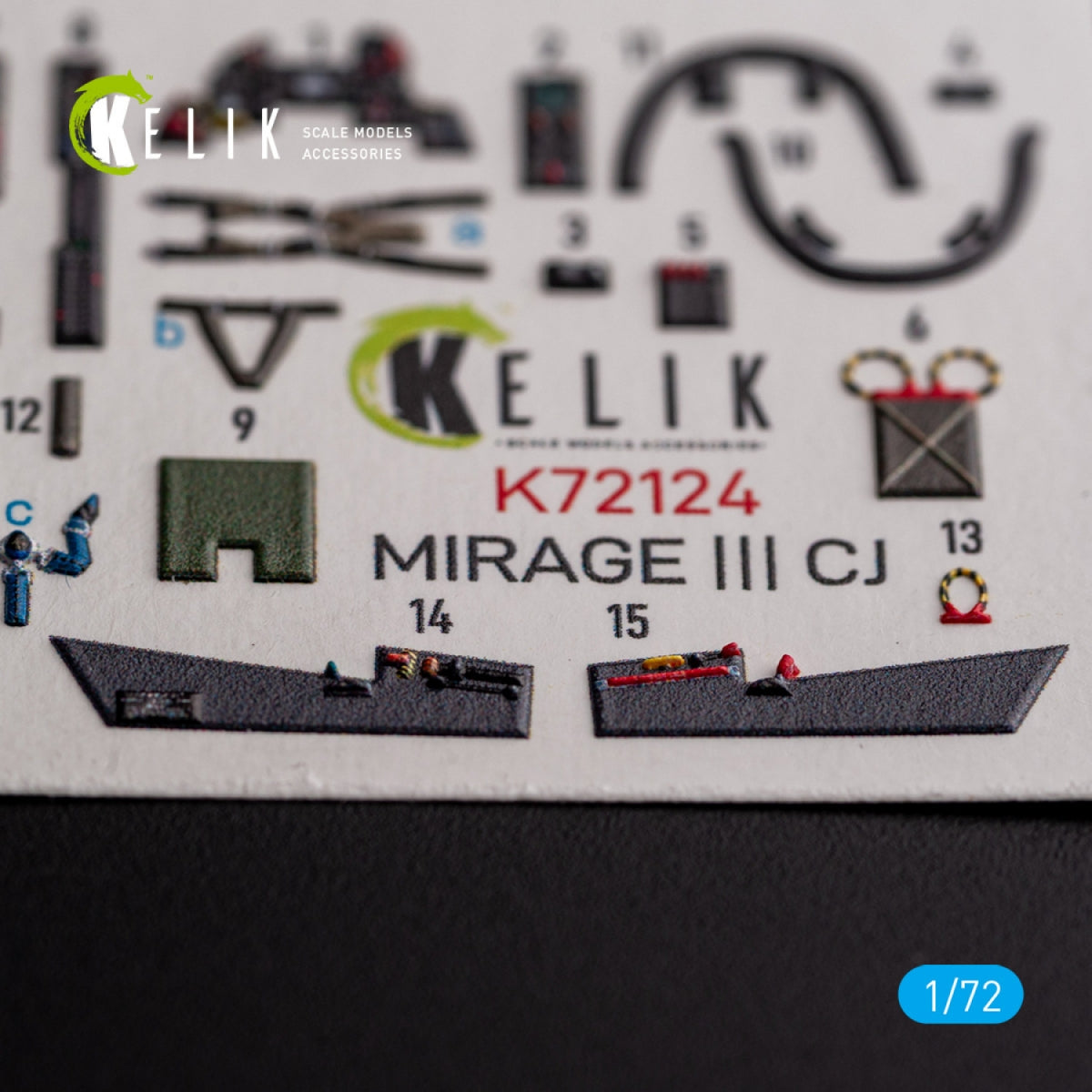 KELIK K72124 MIRAGE III CJ - interior 3D decals for SpecialHobby kit 1/72 – immagine 2