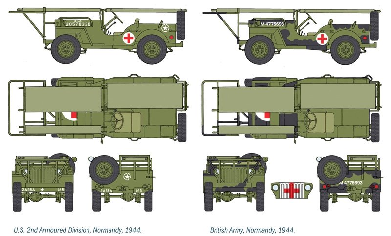 Italeri 0326 1.4 ton. 4 4 AMBULANCE JEEP 1/35 – Bild 3