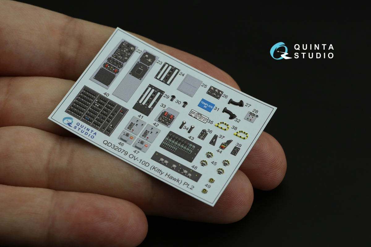 Quinta Studio QD32079 OV-10D 3D-Printed &amp;amp; coloured Interior on decal paper (KittyHawk) 1/32 – imagen 6