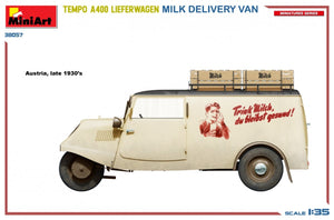 MiniArt 38057 TEMPO A400 LIEFERWAGEN. MILK DELIVERY VAN 1/35 – immagine 3