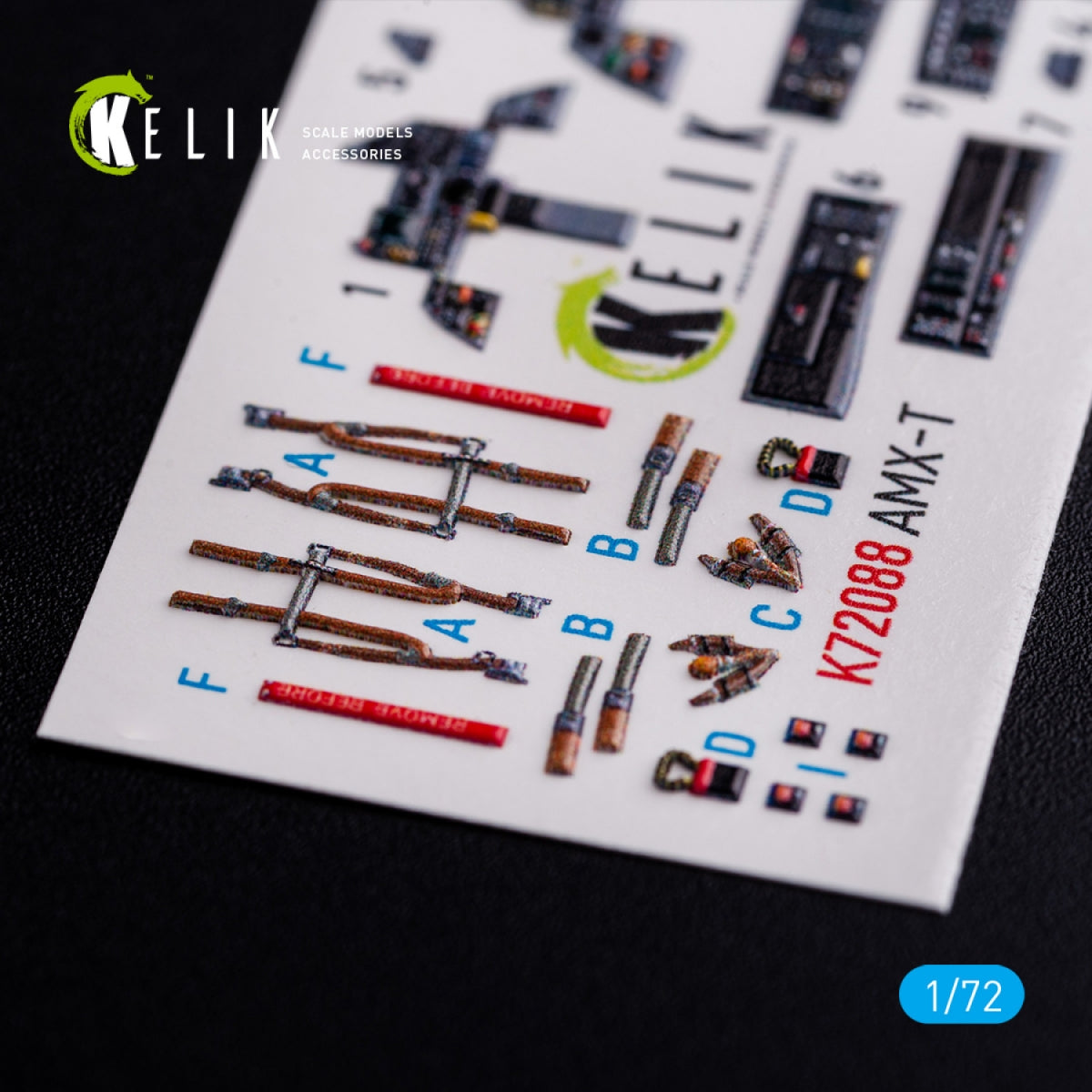 KELIK K72088 AMX-T interior 3D decals for Italeri kit 1/72 – imagen 2
