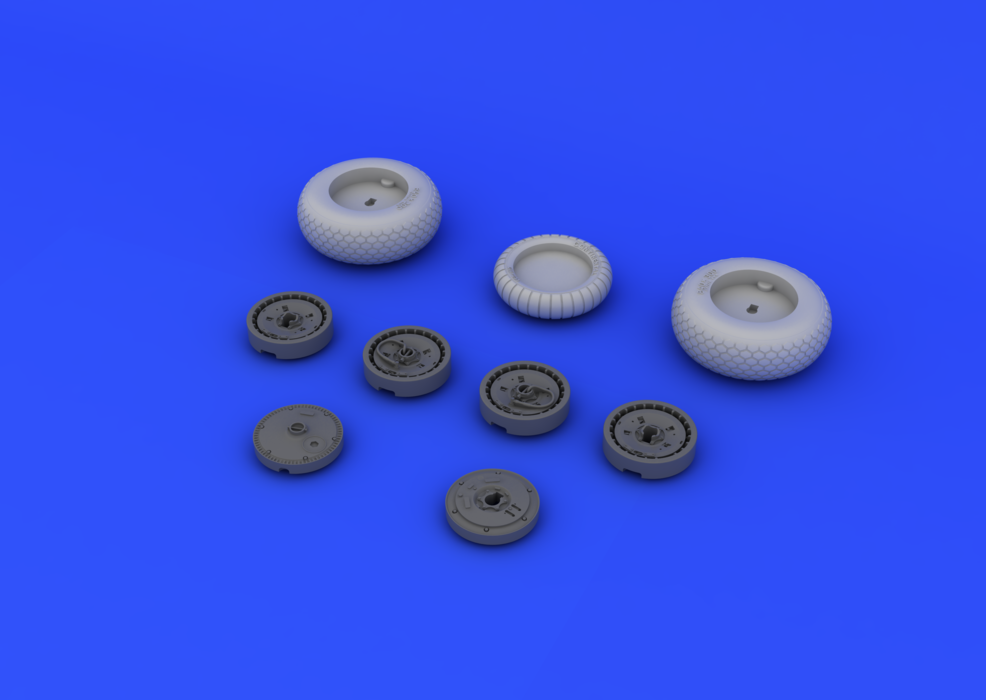 Eduard 648106 Me 262 wheels 1/48 (TAMIYA) – immagine 3