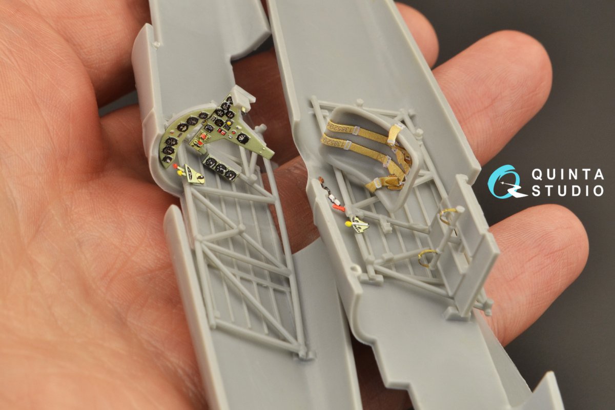 Quinta Studio QD48274 He 51B 3D-Printed &amp;amp; coloured Interior on decal paper (Roden) 1/48 – Bild 7
