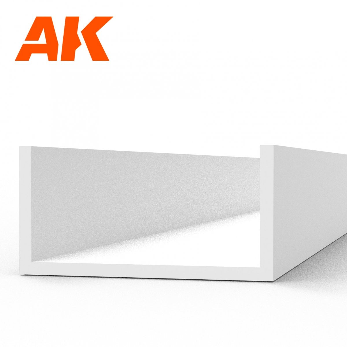 AK Interactive AK6558 CHANNEL 6.0 WIDTH X 350MM – STYRENE U CHANNEL – (3 UNITS) – immagine 2