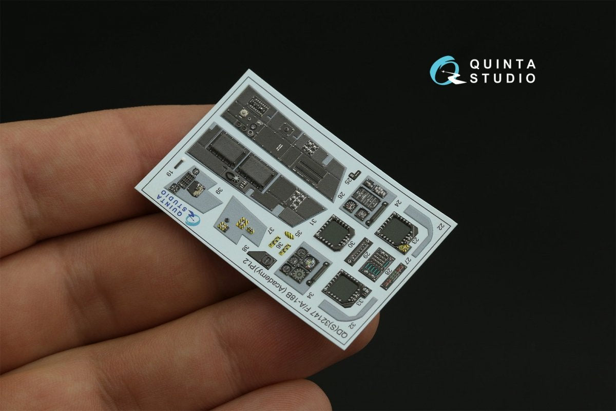 Quinta Studio QDS-32147 F/A-18B Early 3D-Printed &amp;amp; coloured Interior on decal paper (Academy) (Small version) 1/32 – zdjęcie 5