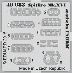 Eduard 49083 Spitfire Mk. XVI seatbelts FABRIC 1/48 EDUARD – imagen 2