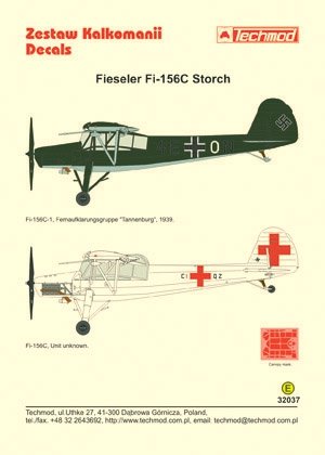Techmod 32037 - Fieseler Fi 156C Storch 1/32 – imagen 2
