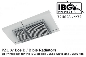 IBG 72U028 PZL 37 Łoś B/B bis Radiateurs - Ensemble imprimé en 3D 1/72