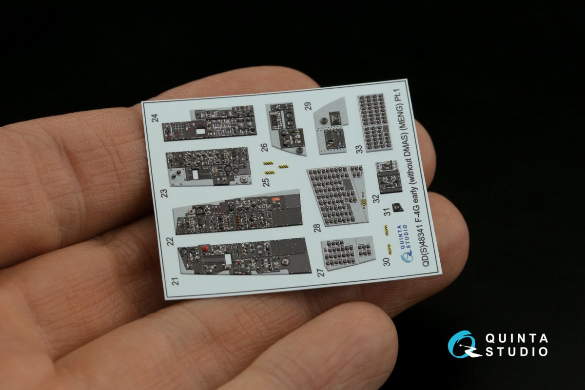 Quinta Studio QD48341 F-4G early 3D-Printed &amp;amp; coloured Interior on decal paper (Meng) 1/48 – immagine 5