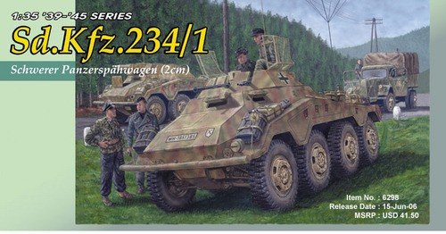 Dragon 6298 Sd.Kfz.234/1 Schwerer Panzerspahwagen (2cm) 1/35