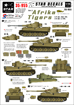 Star Decals 35-955 Afrika Tigers 2 1/35