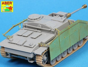 Aber 72A11 Osłony boczne do Sturmgeschutz III (wczesne) / Side skirts for Sturmgeschutz III (Early model) 1/72 – imagen 4