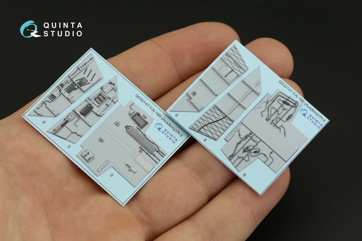 Quinta Studio QD32147 F/A-18B 3D-Printed &amp;amp; coloured Interior on decal paper (Academy) 1/32 – imagen 5