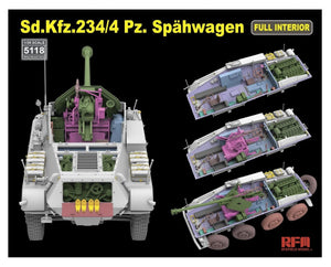 Modèle de champ de seigle 5118 Sd.Kfz. 234/4 pièces. Spähwagen avec intérieur complet 1/35 – image 3