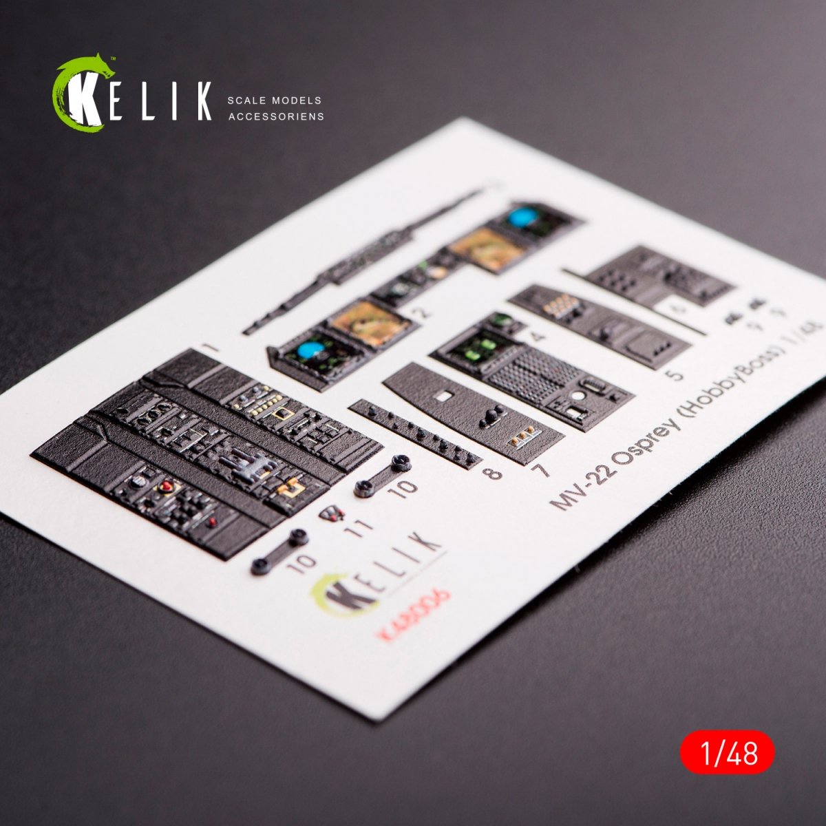 KELIK K48006 MV-22 OSPREY INTERIOR 3D DECALS FOR HOBBY BOS KIT 1/48 – imagen 2