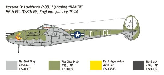 Italeri 1446 P-38J Lightning 1/72 – immagine 10