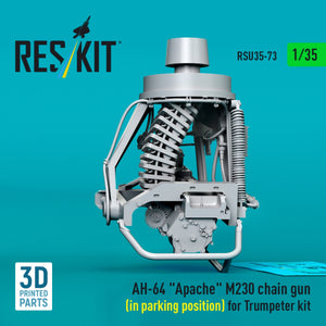 RESKIT RSU35-0073 AH-64 &amp;quot;Apache&amp;quot; M230 chain gun (in parking position) for Trumpeter kit (3D Printed) 1/35 – zdjęcie 3