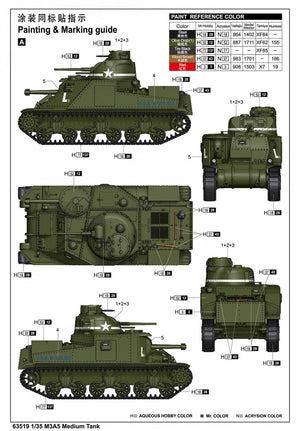 I Love Kit 63519 M3A5 Medium Tank 1/35 – zdjęcie 3