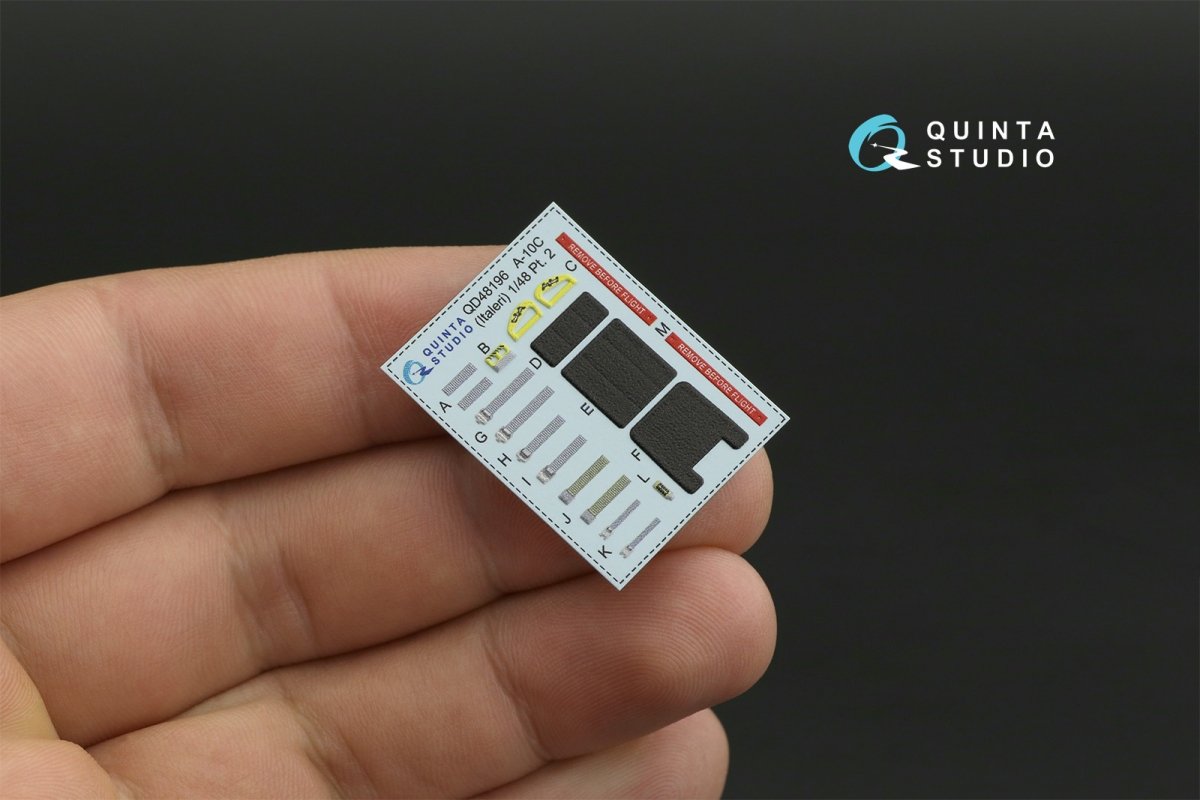Quinta Studio QD48196 A-10C 3D-Printed &amp;amp; coloured Interior on decal paper (for Italeri ) 1/48 – imagen 12