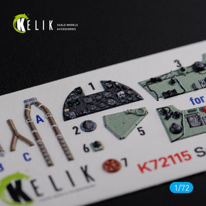 KELIK K72115 Sea Hurricane Mk I interior 3D decals for Arma Hobby kit 1/72 – imagen 3