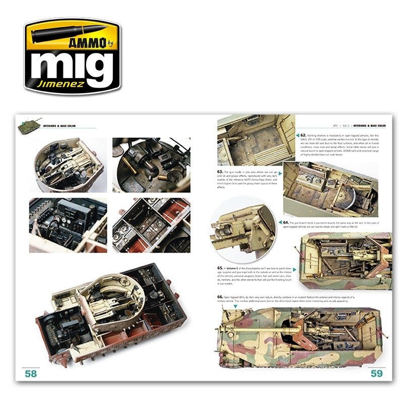 AMMO of Mig Jimenez 6151 ENCYCLOPEDIA OF ARMOUR MODELLING TECHNIQUES VOL. 2 – INTERIORS &amp;amp; BASE COLOR (English) – imagen 4