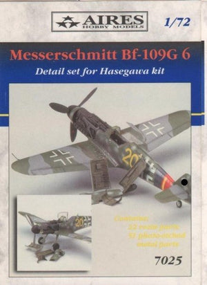 Kit de détails Aires 7025 Messerschmitt Bf 109G-6 au 1/72 HASEGAWA