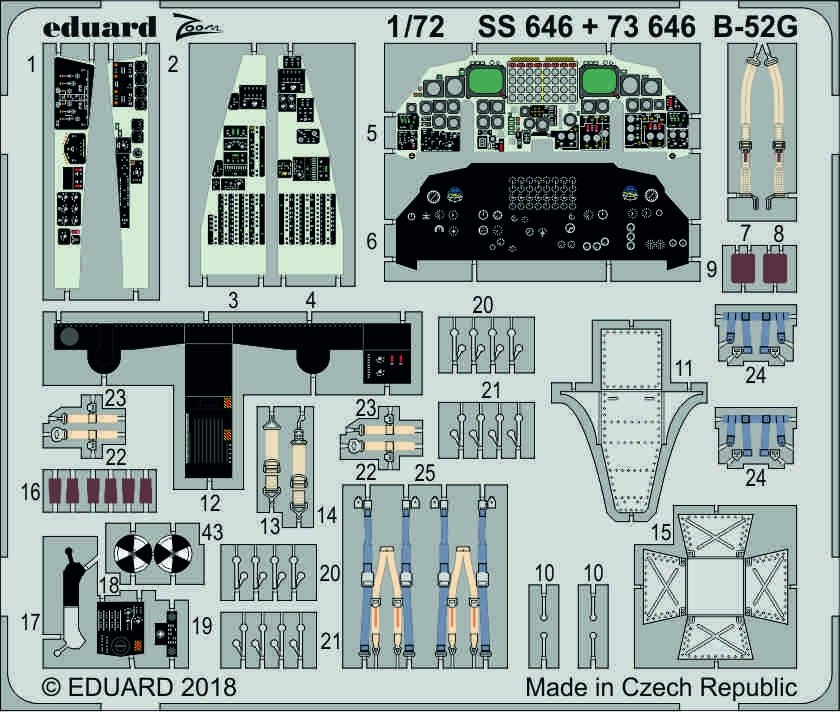 Eduard 73646 B-52G interior 1/72 MODELCOLLECT – immagine 2