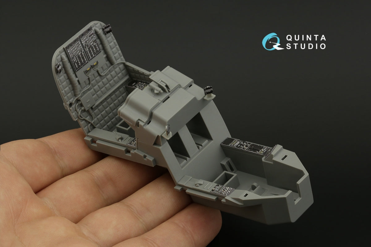 Quinta Studio QDS-35073 AH-64D/E 3D-Printed &amp;amp; coloured Interior on decal paper (Meng) (small version) 1/35 – immagine 11