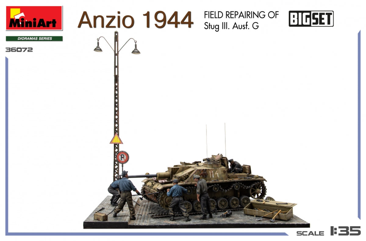 MiniArt 36072 Anzio 1944. Field Repairing of Stug III. Ausf. G. BIG SET 1/35 – imagen 3