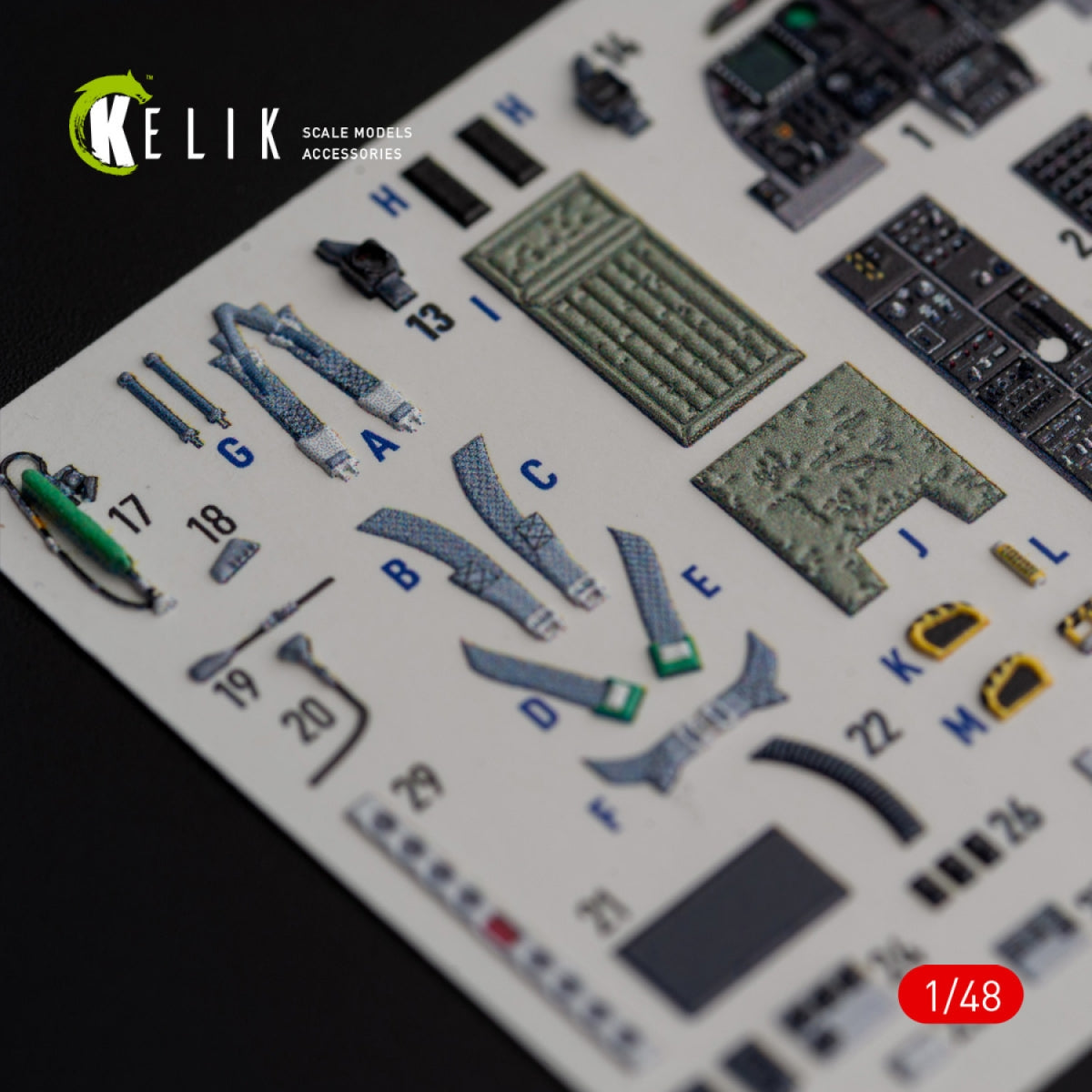 KELIK K48018 A-10C &amp;quot;Thunderbolt II&amp;quot; interior 3D decals for Italeri kit 1/48 – imagen 6