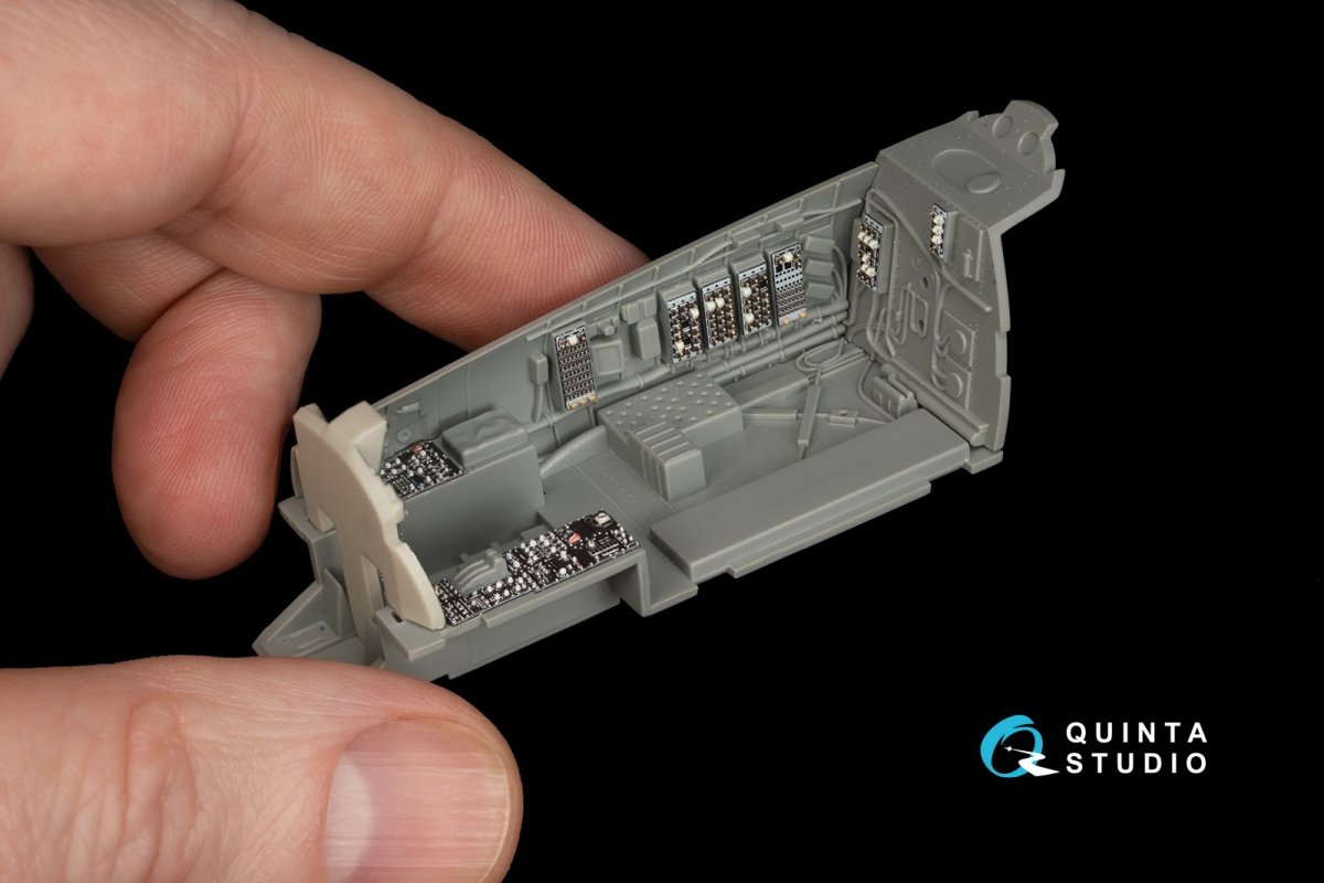 Quinta Studio QD48214 F-15C PAD-upgraded 3D-Printed &amp;amp; coloured Interior on decal paper with resin parts (GWH) 1/48 – imagen 2