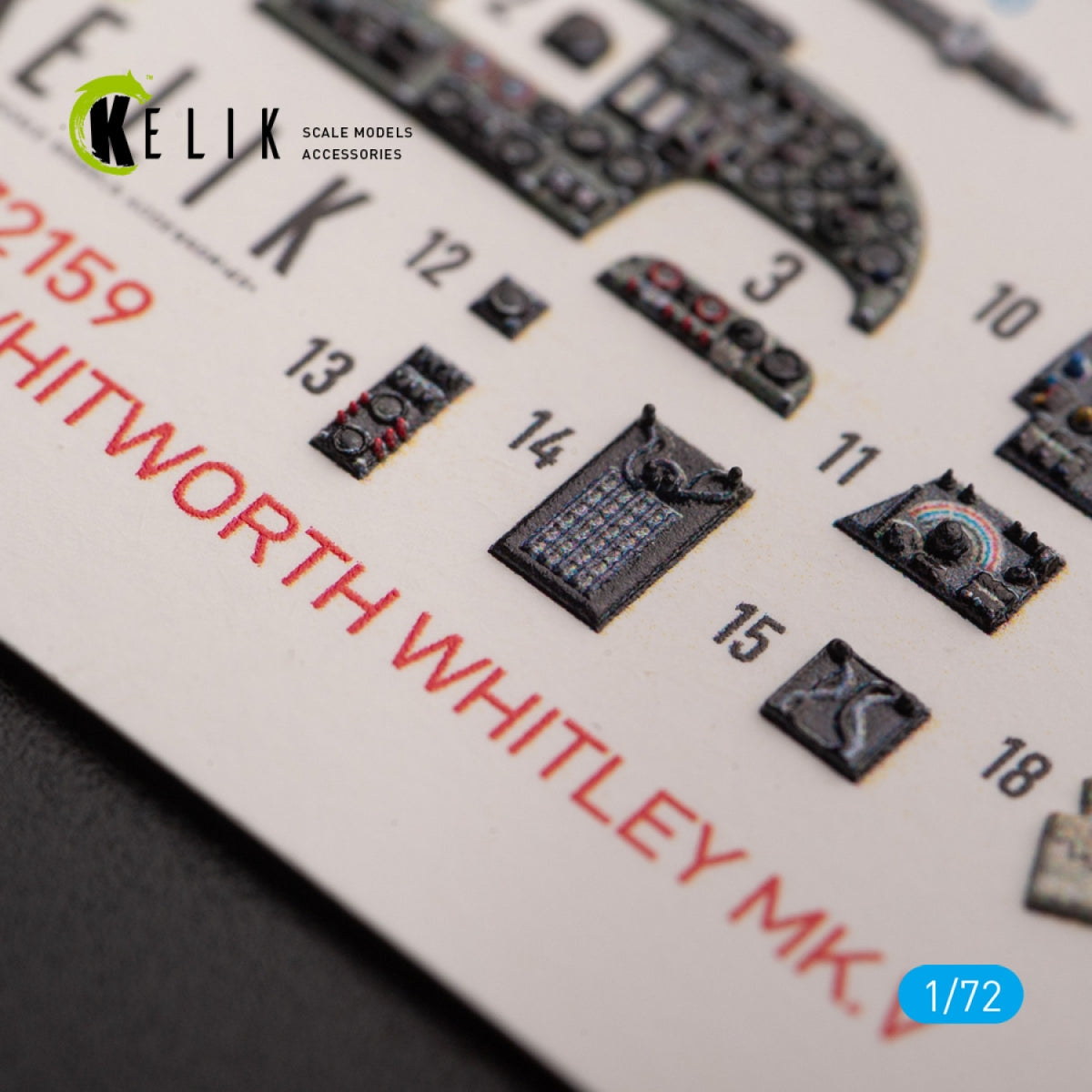 KELIK K72159 ARMSTRONG WHITWORTH WHITLEY MK.V - interior 3D decals for Airfix kit 1/72 – zdjęcie 3