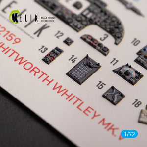 KELIK K72159 ARMSTRONG WHITWORTH WHITLEY MK.V - interior 3D decals for Airfix kit 1/72 – zdjęcie 3