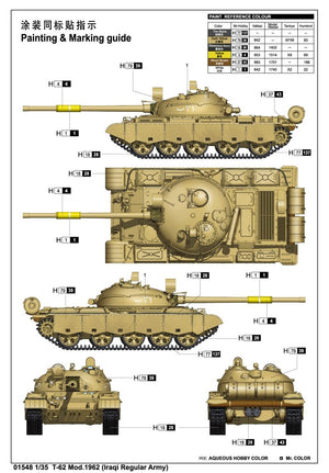 Trumpeter 01548 T-62 Mod.1962 Iraqi Regular Army 1/35 – Bild 3
