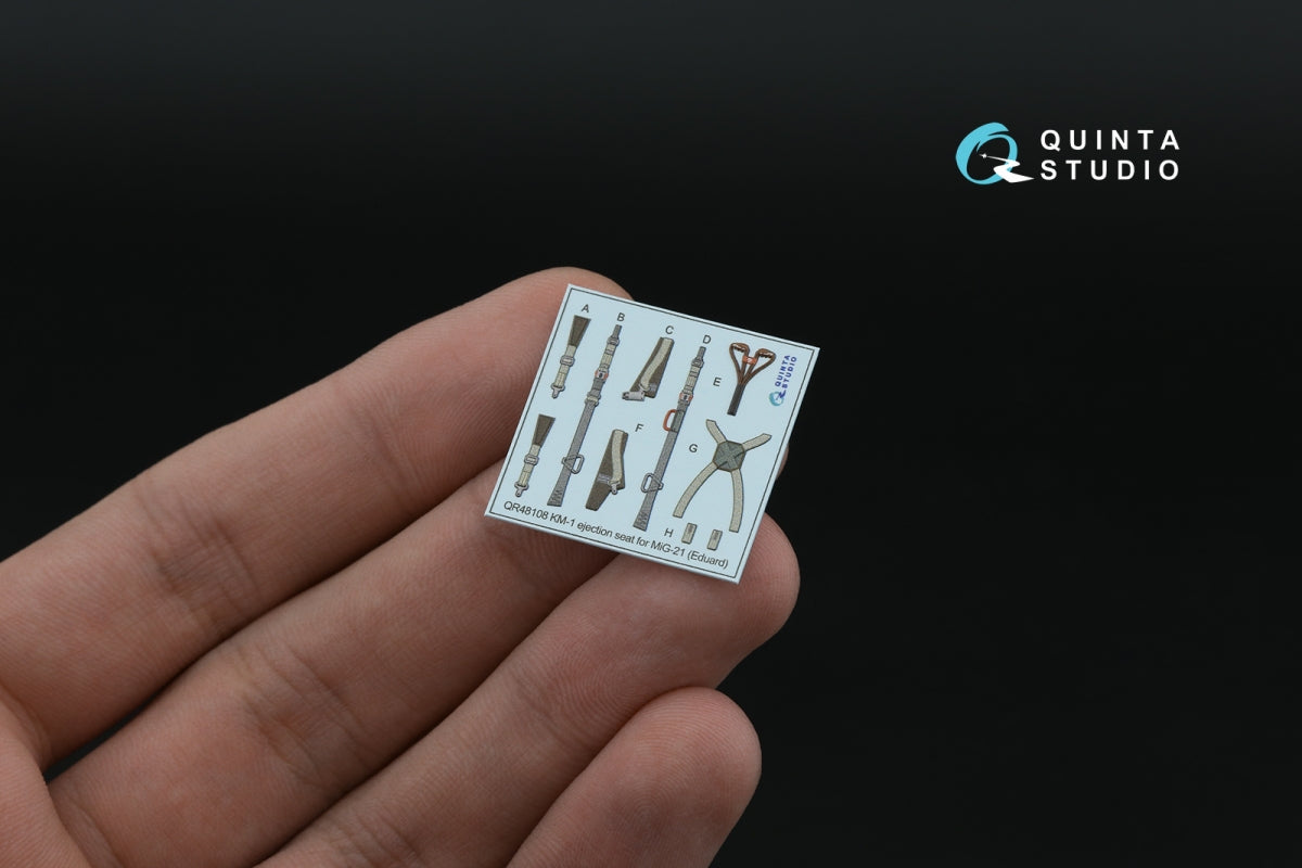 Quinta Studio QD+48577 MiG-21MF Fishbed-J (Moscow plant) 3D-Printed &amp;amp; coloured Interior on decal paper (Eduard) (with 3D-printed resin parts) 1/48 – zdjęcie 8
