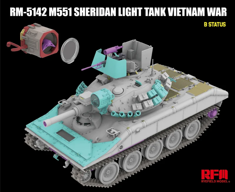 Rye Field Model 5142 M551 Light Tank Sheridan Vietnam War 1/35 – imagen 6