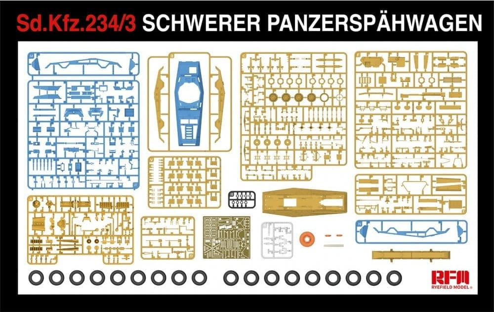 Modèle de champ de seigle 5134 Sd.Kfz. 234/3 Schwerer Panzerspahwagen 7.5cm Stummel 1/35 – image 5