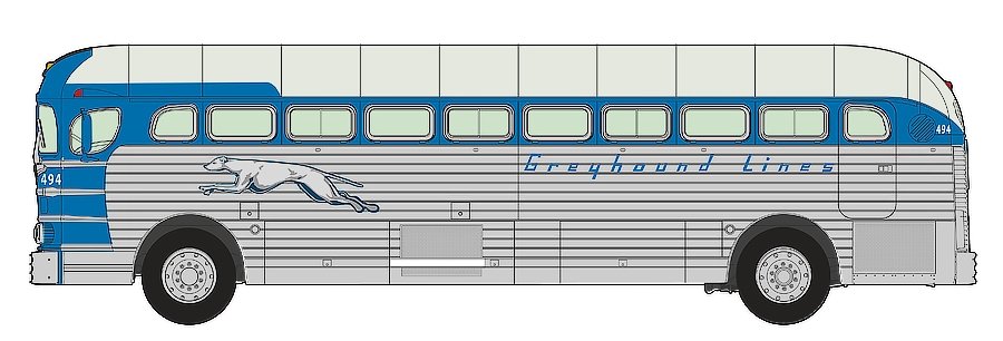 Roden 816 GMC PD3701 Autobus Silverside « Greyhound Lines » 1/35  – image 2