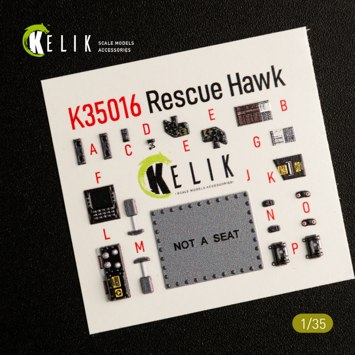 KELIK K35016 HH-60H RESCUE HAWK INTERIOR 3D DECALS FOR KITTY HAWK KIT 1/35 – imagen 4